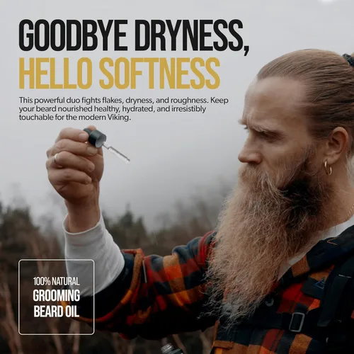 Miniatura 5 de The Beard Struggle Tonic + Elixir - Paquete de aceite para barba - Colección Silver - Aceite de aseo para barba - Suaviza, hidrata y fortalece