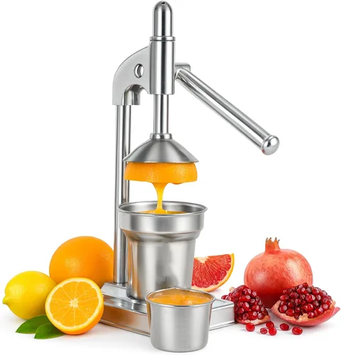 Miniatura 8 de Exprimidor manual de hierro fundido, exprimidor manual de cítricos manual de acero inoxidable de hierro fundido, encimera de alta resistencia, fruta