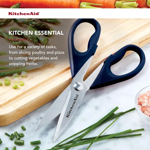 Miniatura 3 de KitchenAid Tijeras de cocina multiusos con funda protectora, tijeras de acero inoxidable duraderas, aptas para lavavajillas, mango cómodo de agarre
