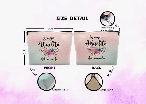 Miniatura 3 de Bolsa de maquillaje importante de la abuela de las cosas del maquillaje, bolso del viaje del maquillaje de la abuela de la abuela, Color-3Color-3)