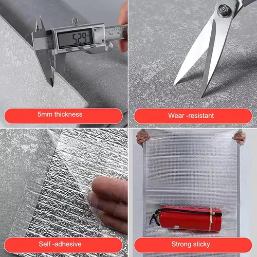 Miniatura 3 de Panel de pared grueso, papel tapiz impermeable de hilo textil para despegar y pegar, paneles de pared acolchados insonorizados, adecuado