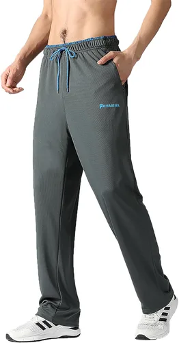 Miniatura 17 de Pantalones deportivos para hombre con bolsillos con cremallera, pantalones deportivos ligeros, pantalones de entrenamiento holgados atléticos