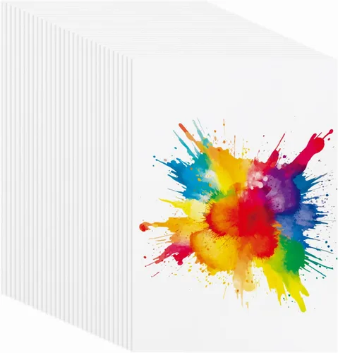 PATIKIL 40 hojas de papel de acuarela de algodón, 140 libras/300 GSM, papel de pintura para colorear en agua para pintura artística, acuarela,
