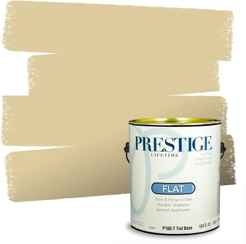 Miniatura 155 de PRESTIGE Paints Exterior Paint and Primer In One, 1-Gallon, Satin, Comparable Match of Benjamin Moore* Royal Linen* 931BM-PCM