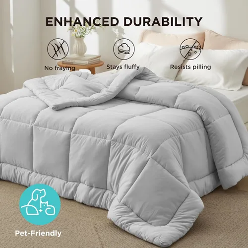 Miniatura 293 de Bedsure Relleno de edredón – Edredones acolchados tamaño individual XL, edredón para todas las estaciones, suave manta de ropa de cama alternativa