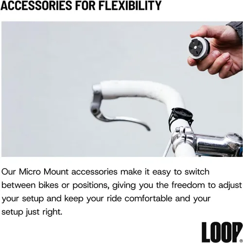 Miniatura 5 de Loop Micro Mount - Soporte de teléfono de bicicleta súper compacto para iPhone y Samsung - Soporte de tapa de vástago de metal, fácil instalación