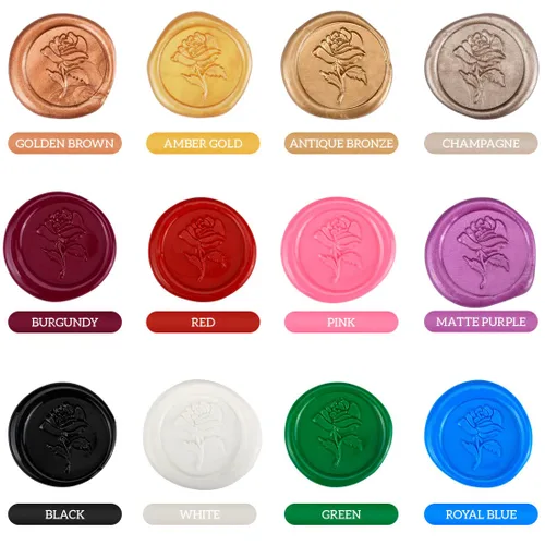 Miniatura 3 de 16 varillas de sellado de cera para pistola de pegamento para sello de cera, oro ámbar, ideal para invitaciones de boda, tarjetas, sobres, paquetes