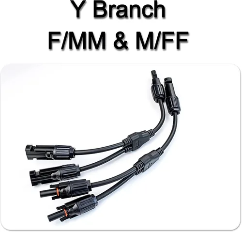 Miniatura 5 de Cable de extensión solar en Y, conector fotovoltaico solar, adaptador paralelo, cable de cable, kit de herramientas hembra macho para el hogar