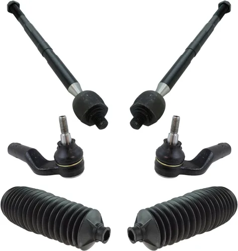 Miniatura 51 de TRQ Kit de dirección interior y exterior para lado del conductor y del pasajero delantero, con cremallera de dirección y fuelle de piñón compatible