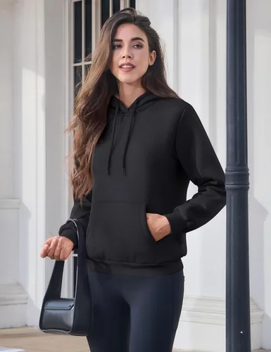 Miniatura 106 de MAGCOMSEN Sudaderas con capucha para mujer, con forro de sherpa, de vellón, para invierno, cálido, pesado, de algodón, con bolsillo