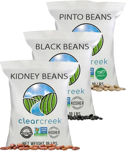Miniatura 25 de CLEAR CREEK Frijoles certificados sin residuos de glifosato cultivados en Washington 25 libras Sin OMG Kosher Vegano No irradiado