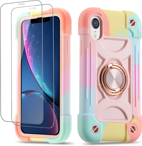 Miniatura 39 de Funda para iPhone Se3/iPhone Se2, iPhone 6/6S, iPhone 7/iPhone 8 de 4.7 pulgadas con soporte de anillo, con 2 protectores de pantalla resistentes