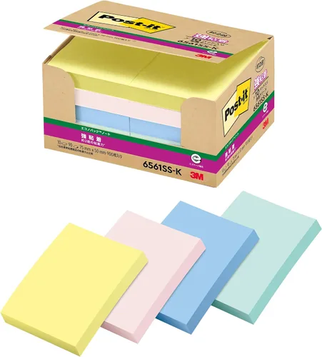 Miniatura 9 de Post-it 6561SS-NE Sticky Notes, Strong Adhesive, Neon Color, 3.0 x 2.0 inches (75 x 50 mm), 90 Sheets x 10 Packs B.neon