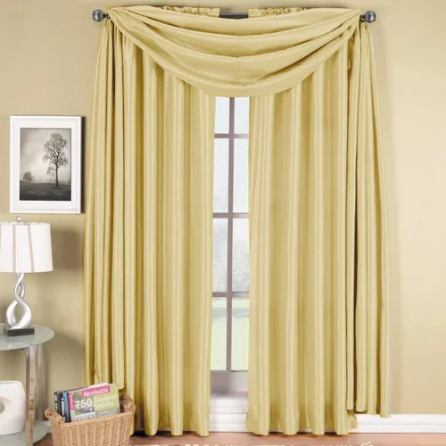 Miniatura 9 de sheetsnthings Juego de tratamiento de ventana de 3 piezas: Soho- Par de paneles blancos sólidos (84 pulgadas de ancho x 108 pulgadas de largo)