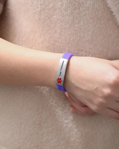 Miniatura 2 de JF.JEWELRY Pulseras de alerta médica personalizadas, pulsera de silicona para identificación médica para niños y niñas, pulseras médicas grabadas