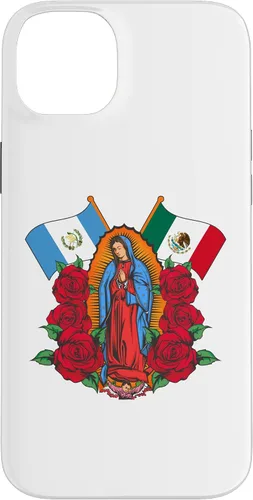 Miniatura 15 de Funda para iPhone 13 Pro Max Virgen de Guadalupe con bandera de Guatemala y México
