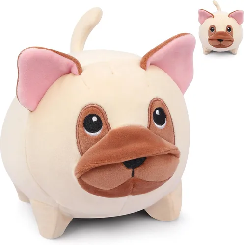 Miniatura 6 de Perro de peluche de montaña bernesa, almohada de peluche de perro de 33 cm, lindos juguetes de peluche de perros grandes de montaña bernesa, suave