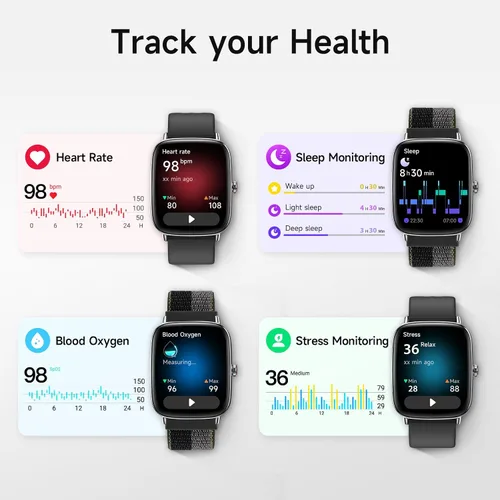 Miniatura 3 de Reloj inteligente para hombres y mujeres, reloj inteligente de 1.85 pulgadas (1.811 in) compatible con iPhone/Samsung/Android