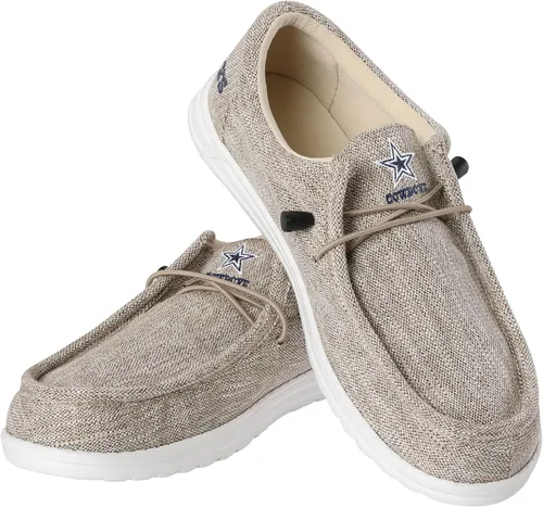 Miniatura 39 de FOCO Men's NFL Team Logo Lightweight Loafers Lace Up Cotton Knit Shoes