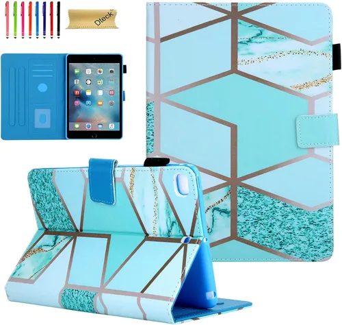 Miniatura 12 de Dteck Funda para iPad mini 5/4/3/2/1 - [Diseño de flores en relieve] Funda tipo folio clásica