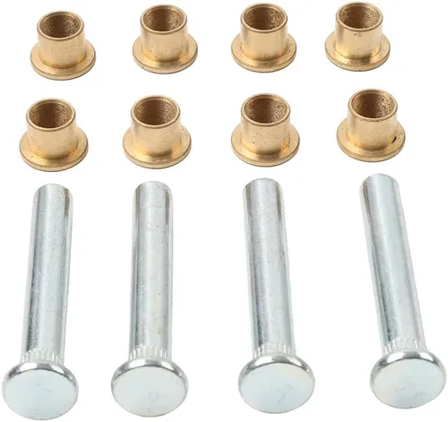 Kit de reparación de bisagras de puerta de pasador y buje Hierro plateado y dorado para Nissan Navara D22 Frontier Pickup Truck 97-2005 4 Pc