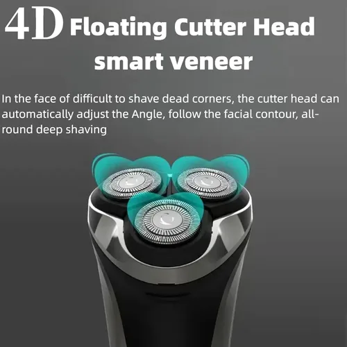 Miniatura 3 de Snapbuy - Maquinilla de afeitar eléctrica para hombres, Snapbuy Pro of Father, afeitadora giratoria de cabeza flotante 4D, afeitadora eléctrica C