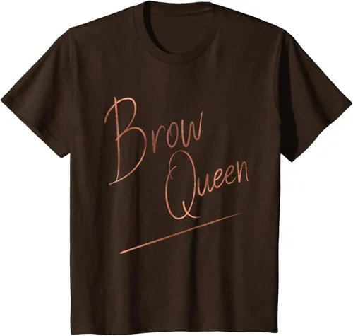 Miniatura 7 de Brow Queen Ombre - Camiseta de escritura a mano, regalo para artista de maquillaje, Negro, S