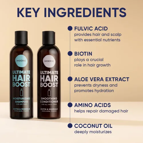 Miniatura 5 de Moerie Ultimate Hair Growth - Juego de champú y acondicionador para el crecimiento del cabello, cabello más largo, grueso, más completo, vegano