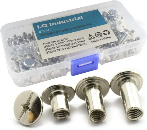 Miniatura 10 de LQ Industrial 75 juegos de tornillos de bronce rojo M5 Chicago Kit surtido de tornillos de cabeza Phillip ranurada para remache de montaje de Rojo