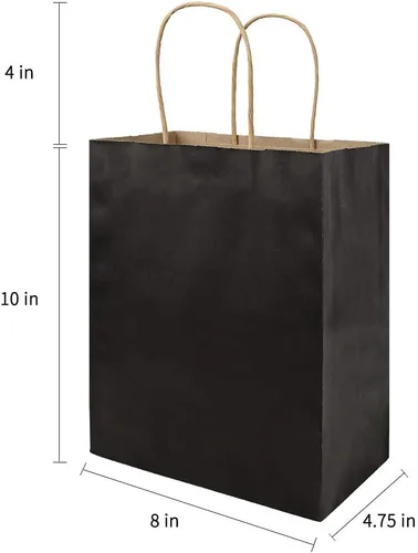 Miniatura 3 de Bolsas de papel kraft de tamaño mediano de 7.9 x 4.3 x 10 pulgadas con asas, a granel, bolsas de regalo Bagmad, para decorar a tu gusto, compras