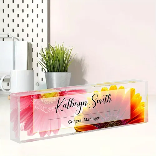 Miniatura 35 de Placa de nombre personalizada, placa de nombre personalizada para oficina, accesorio de escritorio de acrílico, regalos para compañeros de trabajo