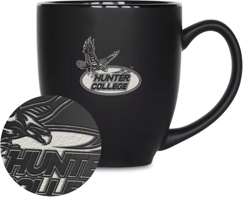 Miniatura 209 de Rico Industries - Taza de cerámica mate negra con grabado láser estándar de 15oz para NCAA (escuelas T & U) - Para bebidas calientes o frías