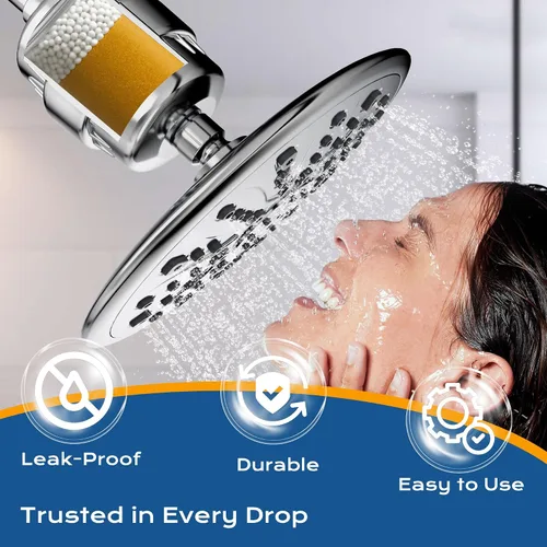 Miniatura 5 de Filtro de ducha de repuesto para HammerHead Showers – Paquete de 2 – Filtro KDF de alto rendimiento dirigido al cloro y metales pesados, mejora