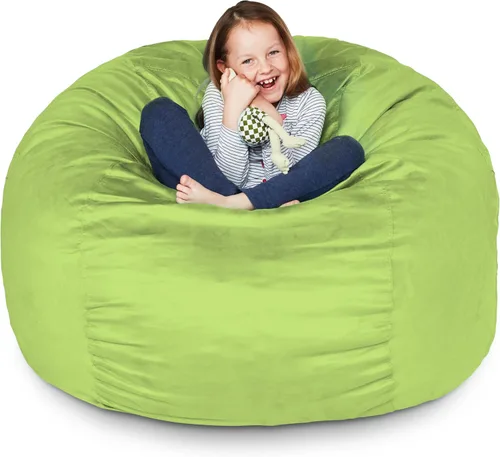 Miniatura 37 de Lumaland - Lujoso puf gigante de 1,8 m con funda de microgamuza, ultra suave, relleno de espuma, lavable, XL, para niños, adolescentes, adultos
