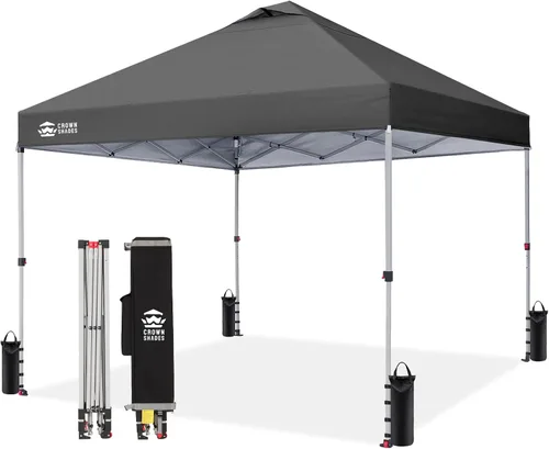 Miniatura 13 de CROWN SHADES Toldo desplegable de 8 x 8 pulgadas, tienda de campaña de playa con instalación CenterLok de un empuje, parasol fácil para exteriores