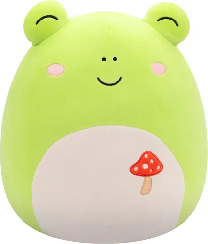 Squishmallows Wendy Green Frog original de 14 pulgadas con bordado de hongos - Peluche oficial de Jazwares (grande)