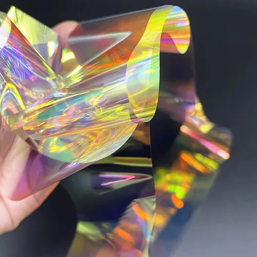 Miniatura 6 de 20 hojas de papel de celofán iridiscente para uñas, hojas rotas, láminas holográficas, calcomanías de uñas de aurora, diseños de uñas reflectantes