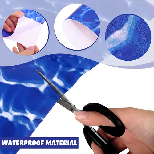 Miniatura 2 de Nuanchu Parche de vinilo de 12 x 40 pulgadas, parche de reparación de PVC autoadhesivo impermeable para piscinas sobre el suelo, natación, casa