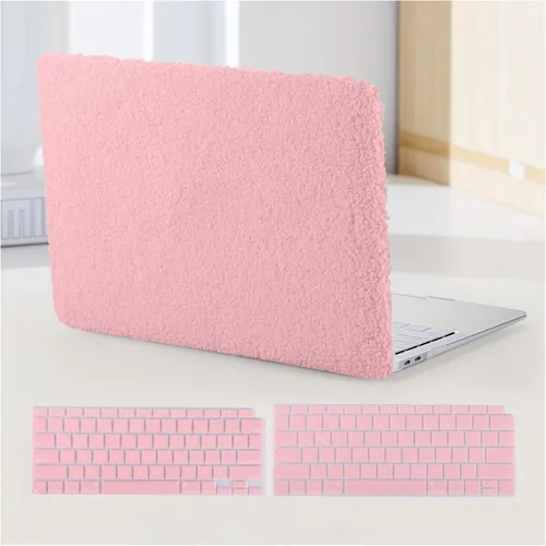 Miniatura 35 de Funda a cuadros para MacBook Air de 13 pulgadas M5 M4 M3 M2 2026-2022 A3240 A3113 A2681, piel a cuadros con textura a cuadros para MacBook Air 13.6