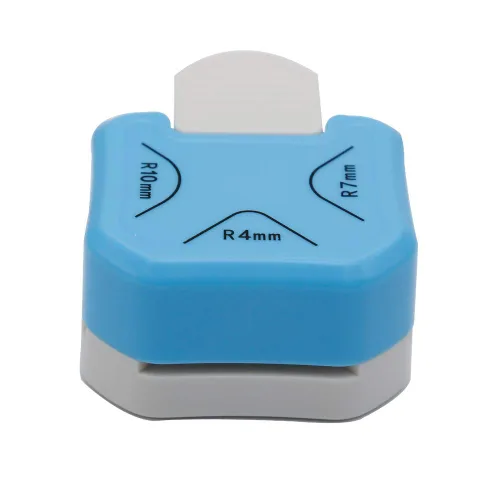 QIQQIKIN Redondeador de papel 3 en 1 (R4mm+R7mm+R10mm), perforadores para manualidades, cortador, tablero perforador de sobre, perforador de Azul
