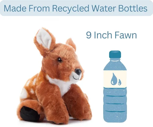 Miniatura 2 de The Petting Zoo Fawn - Peluche de animal de peluche, regalos para niños, animales salvajes de Onez, juguete de peluche de cervatillo de 9 pulgadas