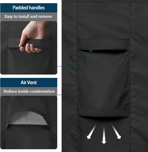 Miniatura 6 de Easy-Going Funda rectangular para muebles de patio, impermeable, para mesa de comedor y silla, anti-UV, juego de fundas de sofá seccional exterior