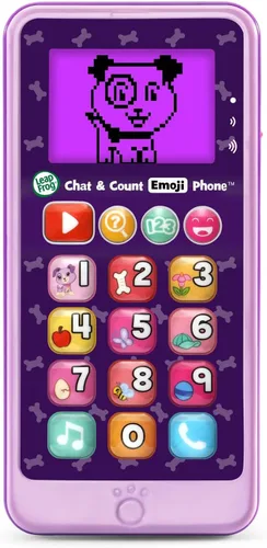 Miniatura 2 de LeapFrog Chat and Count Emoji - Teléfono, blanco, gran regalo para niños y niñas, Púrpura Morado