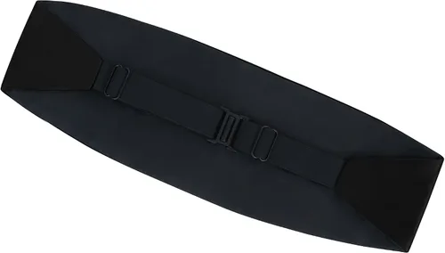 Miniatura 3 de Cummerbund de satén ajustable para hombre, color negro, Negro