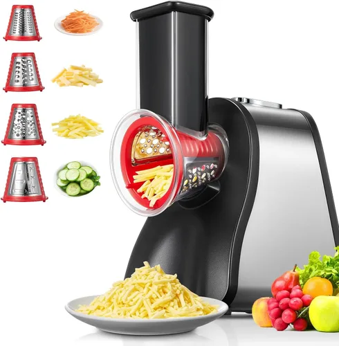 Rallador eléctrico de queso, triturador de queso para uso en la cocina del hogar, con control de un solo toque, trituradora eléctrica ideal para