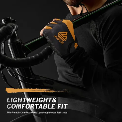 Miniatura 6 de Guantes de ciclismo, guantes de ciclismo, guantes de bicicleta para hombres y mujeres, con almohadilla antideslizante que absorbe los golpes