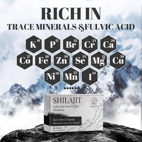 Miniatura 9 de Shilajit Tablets 1000 MG, 100% orgánico del Himalaya, suplemento Shilajit rico en ácido fúlvico y minerales traza para hombres y mujeres, energía