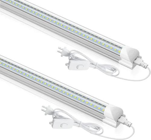 Miniatura 11 de CNSUNWAY - Luz LED de tienda de 2 pies, 20 W, 3000 lúmenes, lámpara LED T8 de luz diurna de 5000 K, forma de V, alto rendimiento, luces de tienda