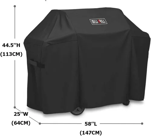 Miniatura 2 de MissGrill 7130 Cubierta para Parrilla Compatible con Parrilla Weber Genesis II de 3 Quemadores y Parrillas Genesis 300 Series (Comparado con 7130)
