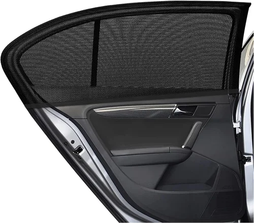 Miniatura 9 de Kewucn Paquete de 2 cortinas para ventana de automóvil, bloqueador de rayos solares y protección UV para bebés y mascotas, cubiertas de malla